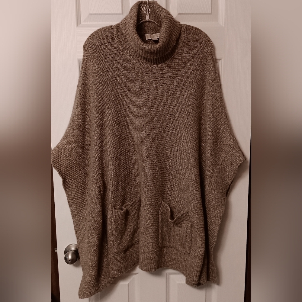 MICHAEL Michael Kors Tan Poncho Sweater - Picture 2 of 8